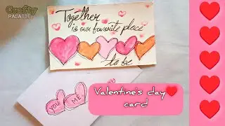 Valentine's Day Card Making For Special Person ❤️ ||Love Card Making #craftypalatte