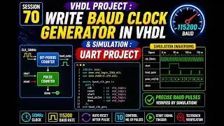 70 ~ VHDL Project : Write Baud Clock Generator in VHDL & Simulation : UART Project