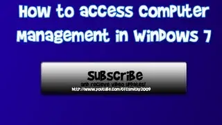 How to access Computer Management in Windows 7