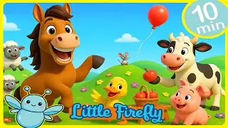 Let&rsquo;s Count with the Horse 🐴 + KIDS SONG MIX | Sing & Learn with Farm Friends! | Little Firefly