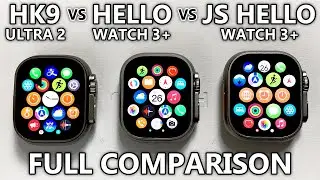 HK9 Ultra 2 vs Hello Watch 3 Plus vs JS Hello 3 Plus FULL COMPARISON! Best Sport SmartWatches 2024!