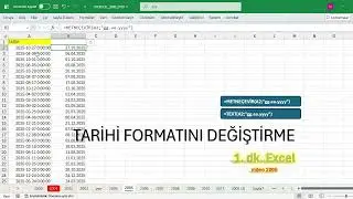 Excel 1 Minute - Changing the Date Format