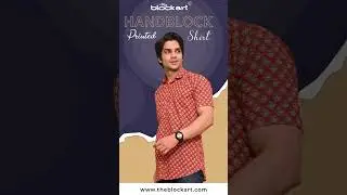 Men's Cotton - Handblock Print Shirt  #blockart #blockprint #bagruprint #fashion #handblockprinted