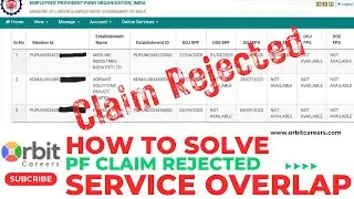 Service Overlap PF Solution in Hindi | Claim Rejected, How to Solve?