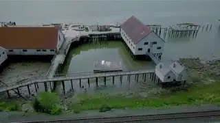 North Pacific Cannery National Historic Site, Port Edward, BC, Canada May 2020 [Aerial Drone 4k]