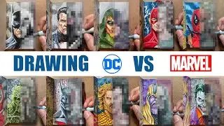 VIRAL VIDEO - Drawing 10 MARVEL VS DC copies