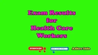 Exam Results for Health Care Workers | Sri Lanka | Government Sector |