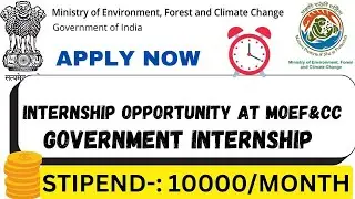 Internship in Ministry of Environment, Forest and Climate Change (Gov of India)