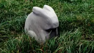 Hase Kaninchen aus Sandstein stilisiert Rabbit Sandstone Stone