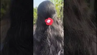 Day10 Woolen flower rubber band🌸🏵️#woolenflower #craftideas #shortvideo #diy