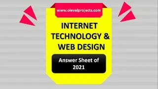 O level 10 Jan 2021 Internet Technology Answer Key