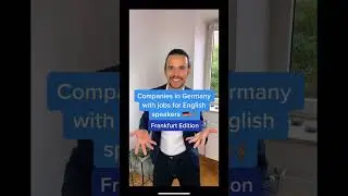 Companies in Frankfurt with jobs for English speakers 🇩🇪😁 #shorts