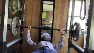 A 44 year old woman bench presses 185 pounds. [20 lbs above her body weight]
