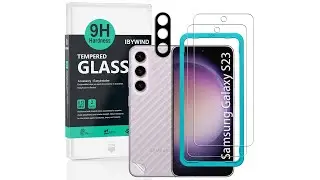 Samsung Galaxy S23 5G Tempered glass ibywind Protector & Easy Install Kit And Camera Lens Protector