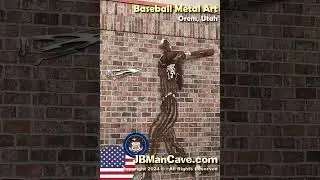 BASEBALL METAL ART in OREM Utah USA JBManCave.com #Shorts