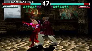 Tekken 3: 3x Team Battle Mode [Hard] Part #74 PSX PS1 Duckstation Emulator [Subwoofer]