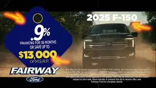 Get 0.9% or $13,000 off - 2025 Ford F-150 at Fairway