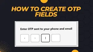 how to create OTP and PIN fields with React