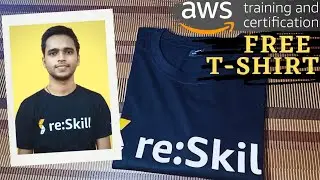 AWS reSkill T-shirt Unpacking | reSkill FREE T-shirt 🔥🔥 #awsreskill #aws #reskillTshirt | Free Swags