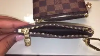 REAL LOUIS VUITTON KEY POUCH Vs REPLICA KEY POUCH