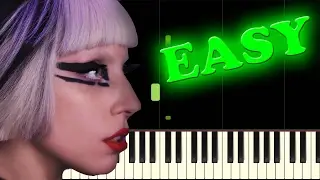LADY GAGA - THE EDGE OF GLORY - Easy Piano Tutorial