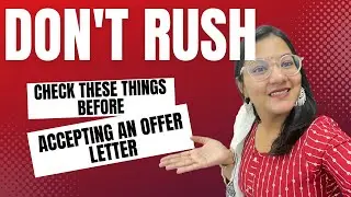 Things to Check before accepting the Offer Letter #workfromhome #jobs