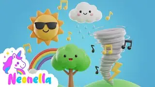 Learn About Weather |  Rain, Sun, Snow & Seasons Song for Kids | @NeonellaKids Nursery Rhymes