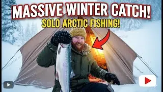 [3 DAYS] SOLO WINTER CAMPING & FISHING IN EXTREME COLD ALASKA  Bushcraft Survival