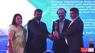 Fourth Dimension Solutions receiving the award for the Best System Integrator at VAR Symposium