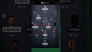 SA VS WI T20 MATCH DREAM 11 TEAM #today#match#gl#team#T20#match#SAvsWI#dream#team
