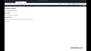 [Speed Coding] WordPress Theme Development [very simple], 4x Speed
