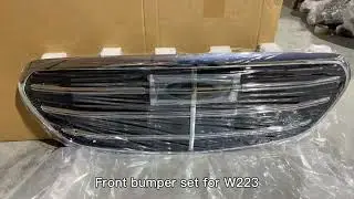 Front bumper set for W223 grill chrome or black version for choose#mercedes w223 spare parts #w223