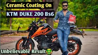 Ceramic Coating On KTM DUKE 200 Bs6 || Step By Step How To Apply ||Dirt  Testing || @rishavroc1727
