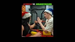 😱Akimbo69 vs Girl Bodybuilder 💪 | Ultimate Arm Wrestling Showdown!#viral