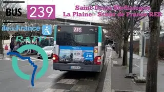 Bus 239 Ratp man lion's city Le Trajet Entre Saint-Denis Mediateque➡️La Plaine - Stade de France RER