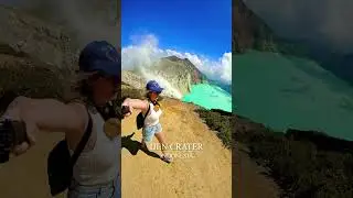The World's Rarest Fire is Here 🔥 Follow for daily hidden gems💎 #IjenCrater #Indonesia #TravelShorts
