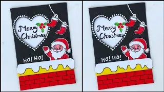 Merry Christmas card making ideas easy handmade 2025 / DIY Christmas greeting card making 🎅🎄