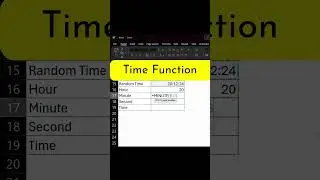 Extract Hour, Minute & Second from Time in Excel | Excel Tips #shorts