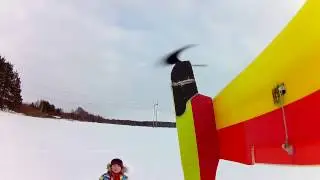Вертикальный взлет Цессны. Vertical take off with motor Dualsky ECO Series 980kv