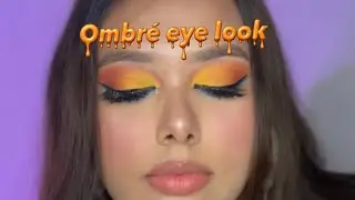 Ombr&eacute; cut crease || Orange eye makeup 🍊