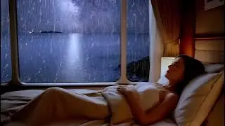 Rain Sounds on a Cruise Ship Window | Ultimate Deep Sleep & Relaxing Ocean Ambience