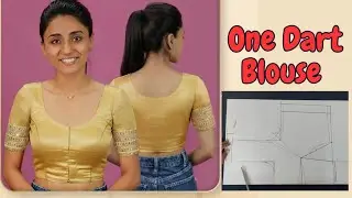 42 Size One Tuck Blouse Cutting and Stitching 🔥✂️//One Dart Blouse Cutting 