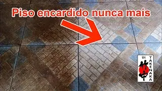 Como limpar piso antiderrapante encardido fácil e rápida. By Takenaka