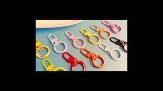 Colorful Metal Swivel Lanyards Snap Hooks with O Rings DIY Accessories for Bag Key Chains Connector