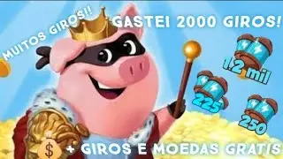 Gastando 2000 Giros No Coin Master e Upando 8 Vilas!!! + link Com Giros e Moedas Gr&aacute;tis!💰 Part. 1