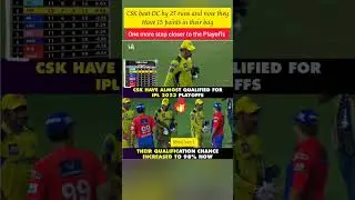 CSK beat DC by 27 runs #dcvscsk #csk #dc #ipl #shortsfeed #msdhoni #playoffs #share #trending