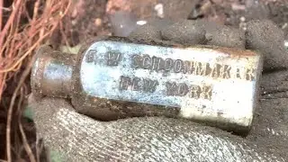 95+ Year Old Milk Bottle w/ Contents Dug! Town Dump 10 (Bottle Digging)