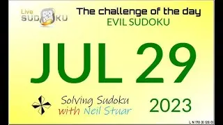 Live Sudoku EVIL  Jul 29, 2023