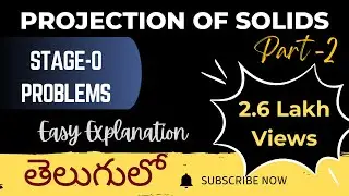 Projection of Solids| Stage-0| Engineering Drawing|Telugu Lecture by Subhodaya