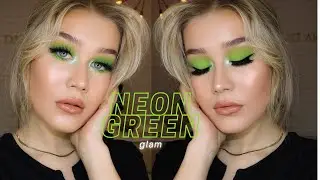 Neon Green Eyeshadow Makeup Tutorial | Jenna Danielle Beauty